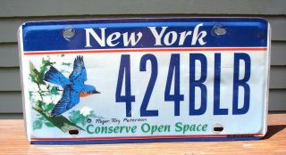 York Conserve Open Space License Plate Bluebird Bird 24blb