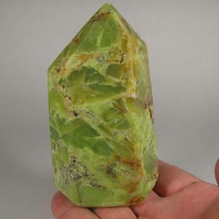 4.  1 " Green Opal Polished Gemstone Point Standup Display Stone - Madagascar