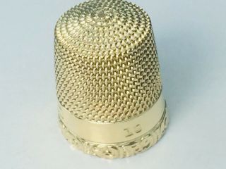 Adorn14k Yellow Gold Sewing Thimble Swr Cod - 10.  16.  5mm 3.  6gm.