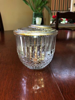 Antique Glass Cream Butter Whipper Beater Mixer Jar