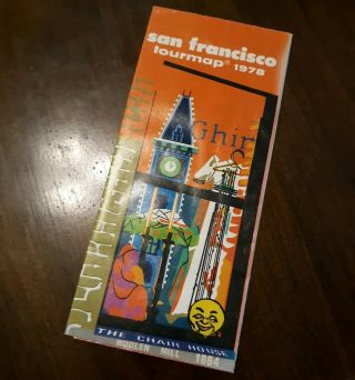 1978 San Francisco California Ca Vintage Travel Brochure Tour Map Guide Pop Art