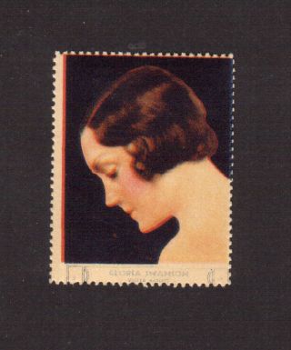 Gloria Swanson 1932 Movie Film Star Sticker Stamp