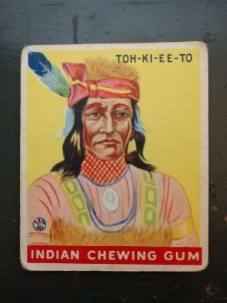 Goudey Gum Co.  Indian Trading Card 183 Series Of 48 Toh - Ki - Ee - To