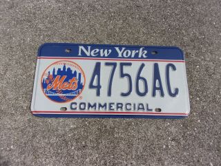 York Mets Comm.  License Plate 4756ac