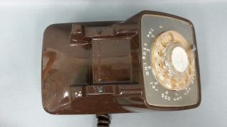 RARE Vintage AUTOMATIC ELECTRIC GTE 1978 Brown Rotary Dial Desktop Phone 5