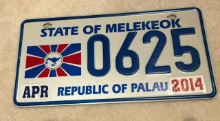 2014 Melekeok Palau License Plate