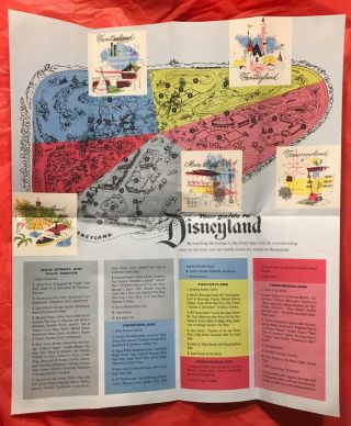 RARE 1955 Bank of America,  Your Guide to Disneyland Amusement Park Brochure & Map 2