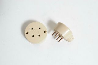 Vintage 4 Prong Phone Plug And Jack - Bell System - 549a