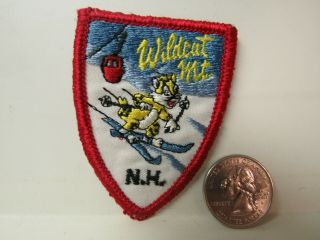Vtg.  Wildcat Mountain Hampshire Embroidered Cloth Souvenir Patch