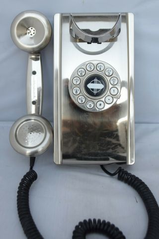 Vintage Crosley Wall Phone Silver