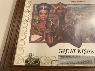 Budweiser “Kings of Africa” bar mirror of Akhenaton & his famed wife Nefertiti. 2