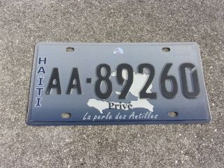 Haiti Prive License Plate Aa - 89260