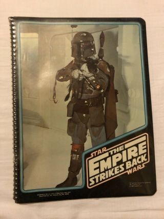 Vintage Star Wars Boba Fett Empire Strikes Back Spiral Notebook Stuart Hall Rare