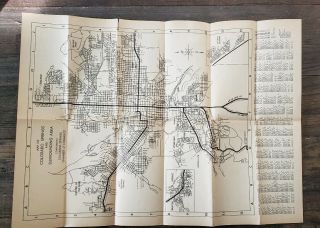 Map Of Colorado Springs & Area,  Vintage Fold Out