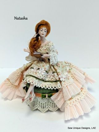 Porcelain Half Doll W/legs,  Miniature Doll,  Collectible Doll,  Boudoir Doll