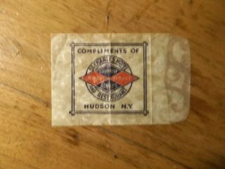 1930s Small (2.  5 " Square) Envelope,  St.  Charles Hotel,  Hudson,  Ny