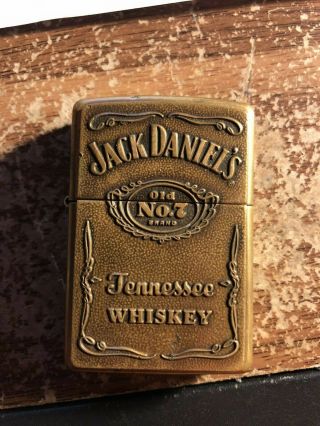 Vintage 1999 Zippo Jack Daniels Tennessee Whiskey Old No.  7 Brand Pocket Lighter