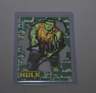Stan Lee Signed The Incredible Hulk Clear Acetate Chase Card Autograph 4