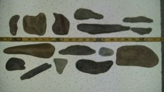 Native American Stone Tools Effigy Pa Scraper Axe And More Indian Relics