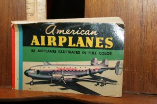 Vintage 1940 American Airplanes Illustrated Full Color Book