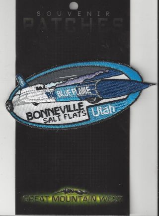 Bonneville Salt Flats Blue Flame Souvenir Utah Patch