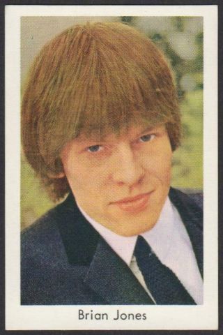 The Rolling Stones - Brian Jones - 1965 - 67 Dutch Pop Stars Set Gum Card