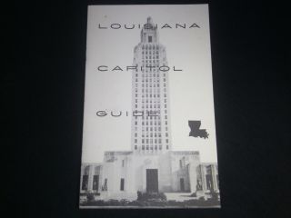 Estate Vintage Louisiana Capitol Guide 1950s B&w 8 Pages