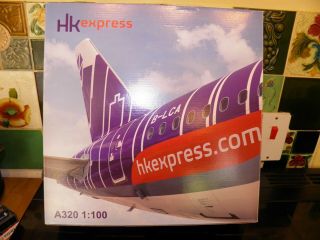 Travel Agent Display Model.  Hk Express Airlines Airbus A320 Aircraft.  1:100