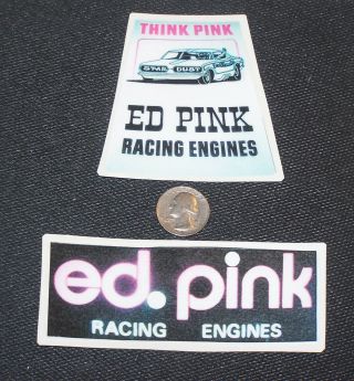 2 - Different Ed Pink Racing Engines - Stickers/decals Nhra