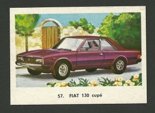 Fiat 130 Coupe Vintage Car Collector 1972 Trading Card From Spain