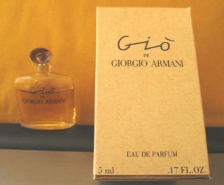 Gio By Giorgio Armani Eau De Parfum 0.  17 Fl Oz Mini W/box