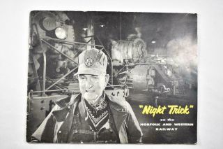 Vintage 1957 Night Trick On The Norfolk & Western Railway By O.  Winston Link