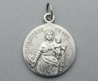 French,  Antique Religious Medal.  Saint Virgin Mary,  Jesus Christ,  Mary Magdalene