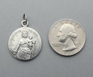 French,  Antique Religious Medal.  Saint Virgin Mary,  Jesus Christ,  Mary Magdalene 2