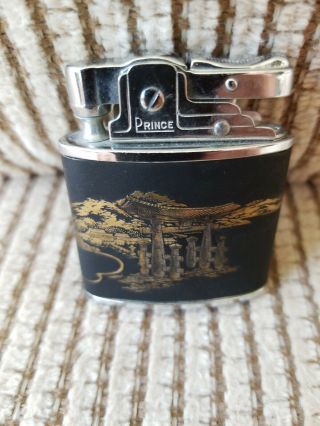 Vintage Prince Automatic Lighter With Oriental Theme