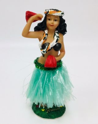 Classic Hawaiian Dashboard Bobble Hula Doll Dancing Girl Figurine 6.  5 "