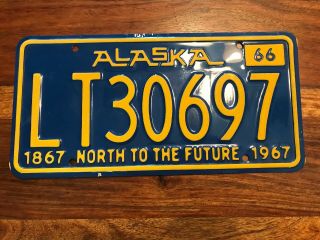 T2: Expired License Plate Alaska: 1967 North To The Future Lt30697