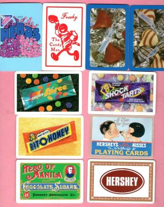 10 Single Swap Playing Cards Candy Ads Bit O Honey Bar Shock Tarts Some Vintage?