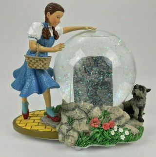 Disney The Wizard Of Oz Snowglobe Enesco Judy Garland Dorothy Toto Sparkle Brick