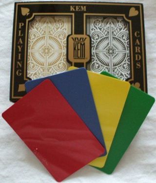 Kem Arrow Black Gold Bridge Regular Standard Index Playing,  2 Cut Cards Narrow