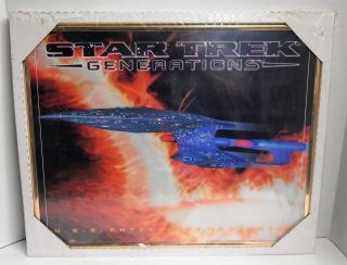 1994 Star Trek Generations U.  S.  S.  Enterprise Ncc - 1701 - D Framed Picture