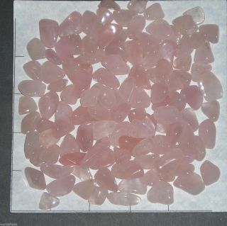 50 - 70 Pc Rose Quartz Tumbled 1/2 Lb Bulk Stones Pink Cyrstals Reiki Healing Love