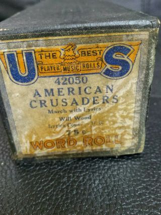 American Crusaders March W/lurics 42030 Vintage Player Piano Roll Us