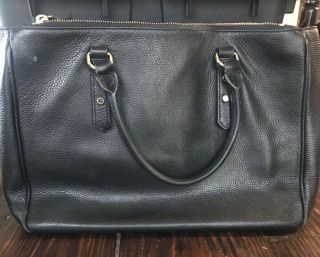 KATE SPADE Purse Black w/ Handles Shoulder Strap Large Travel Bag Vintage Style 4