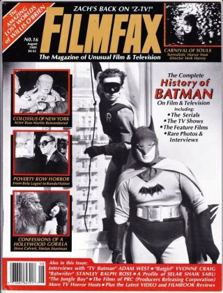 Filmfax 16 (1989) History Of Batman Film & Tv,  And Adam West,  Willis O 