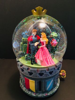 Disney Store Sleeping Beauty Musical Snow Globe Water Globe Once Upon A Dream