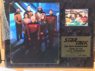 Star Trek The Next Generation Limited Edition Crew Photo Plaque 1340/100000