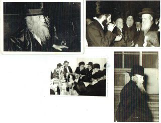 Judaica 4 Orig.  Old Photographs Of Rabbis 1969 One Photo Signed
