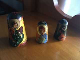 Russian icon hand - painted thimbles by famous icon artist Irina Timofeeva 3