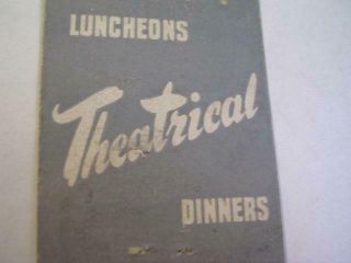1940 ' s Theatrical Bar & Lounge 715 Vincent Cherry 9720 Cleveland OH MATCHCOVER 2